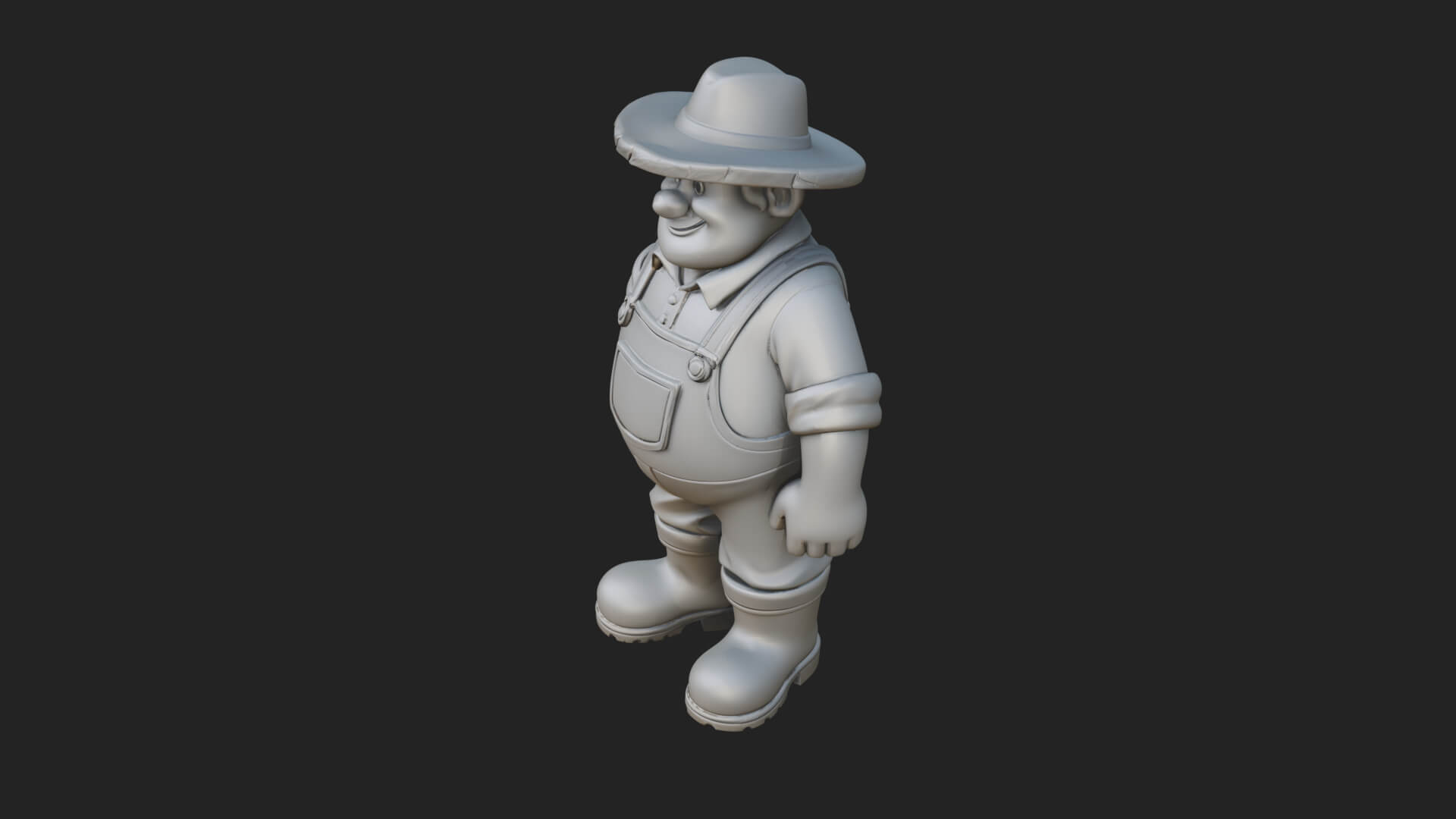 Farmer Man Statue Design 8 3D Print Model 3D Model