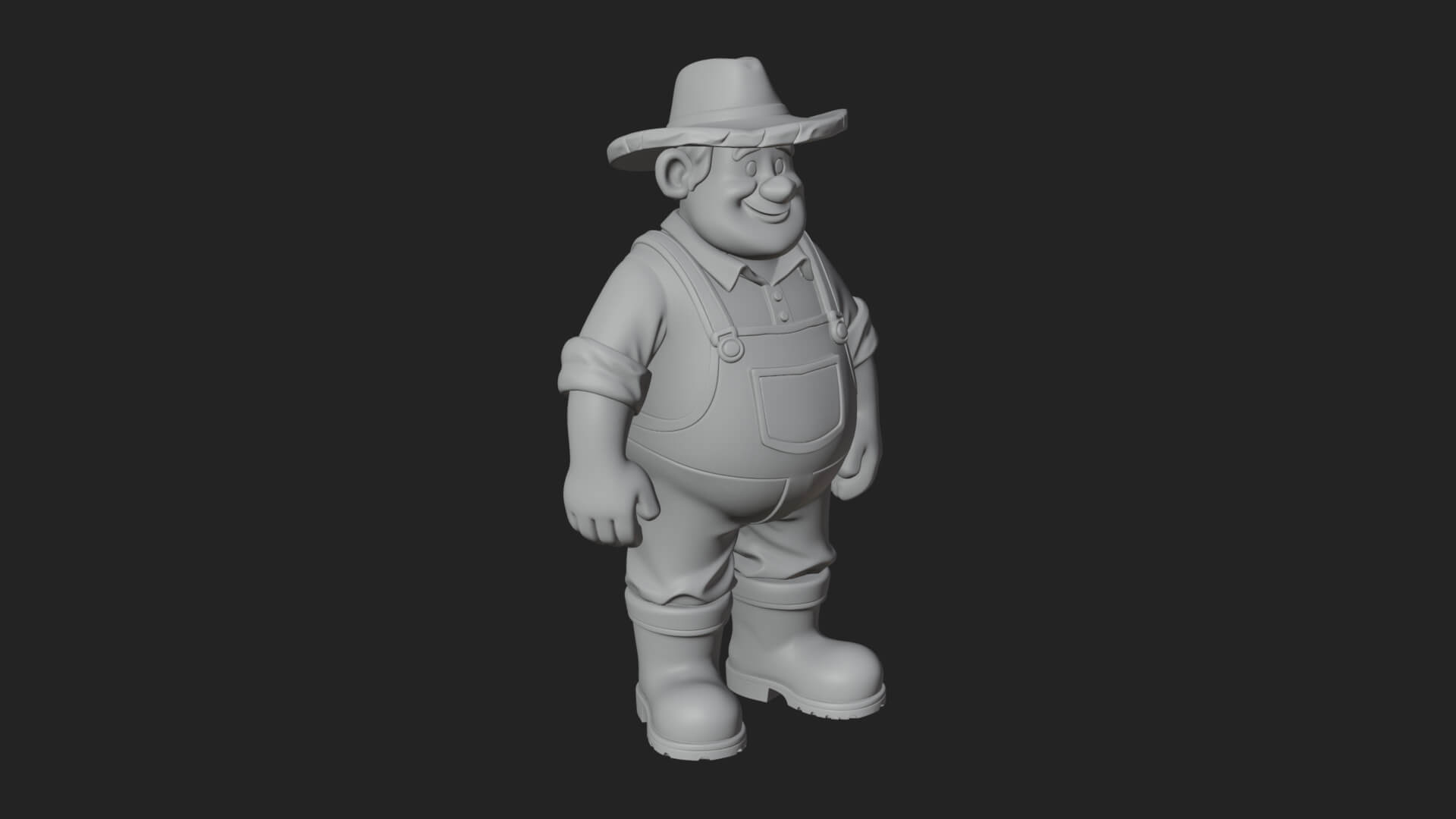 Farmer Man Statue Design 8 3D Print Model 3D Model