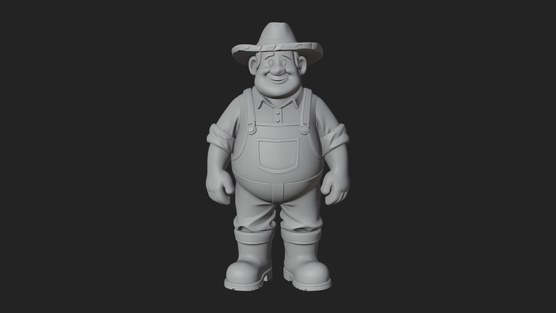 Farmer Man Statue Design 8 3D Print Model 3D Model