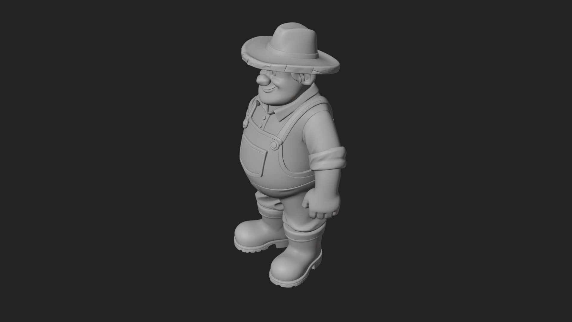 Farmer Man Statue Design 8 3D Print Model 3D Model