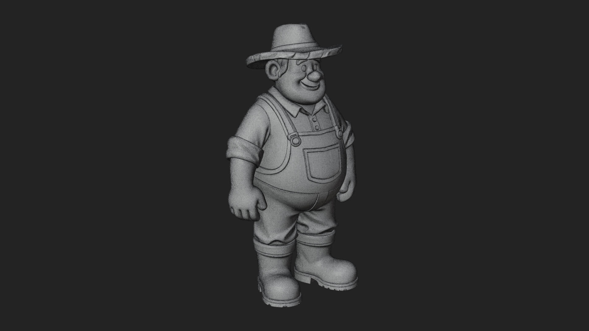 Farmer Man Statue Design 8 3D Print Model 3D Model