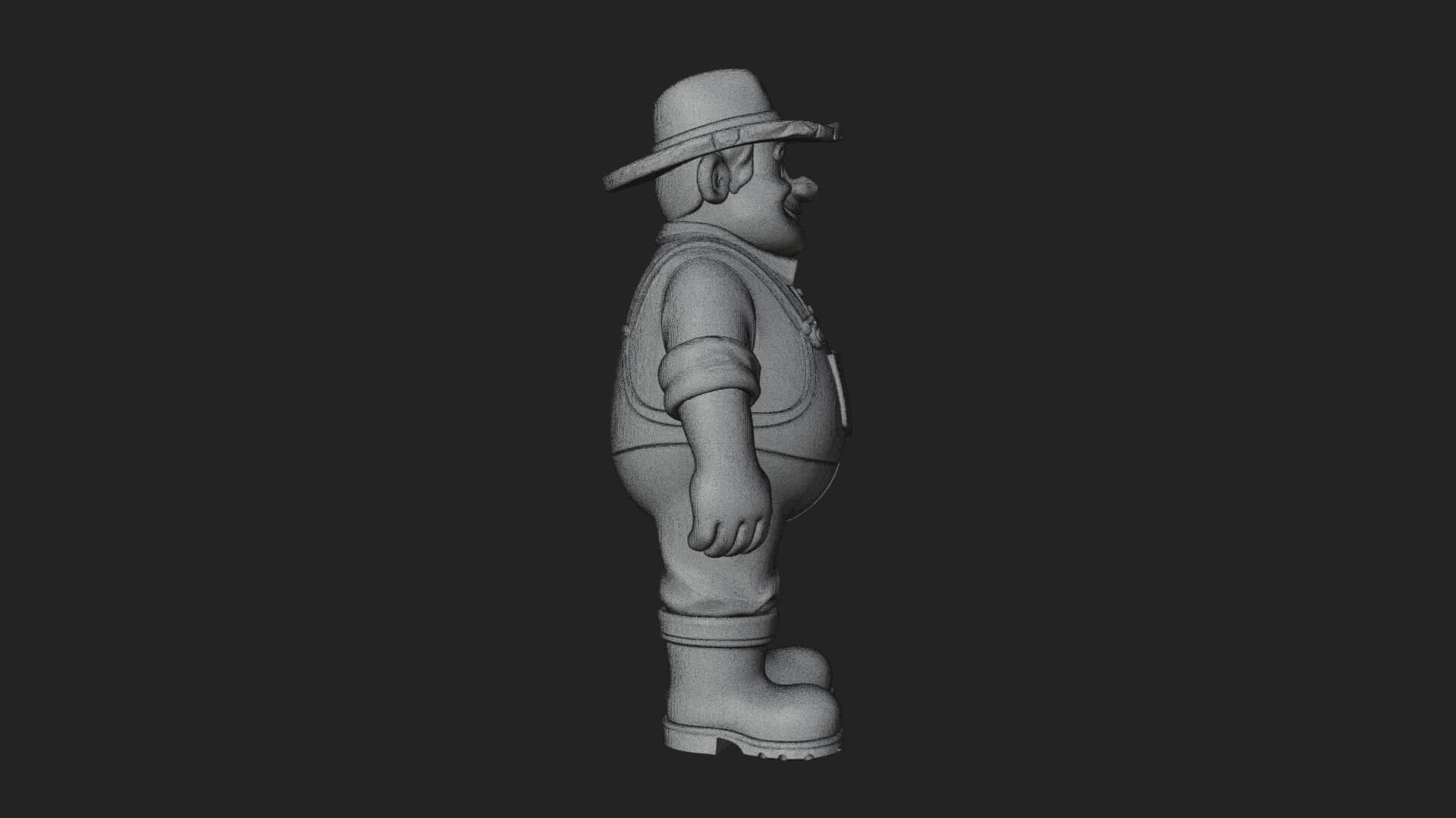 Farmer Man Statue Design 8 3D Print Model 3D Model