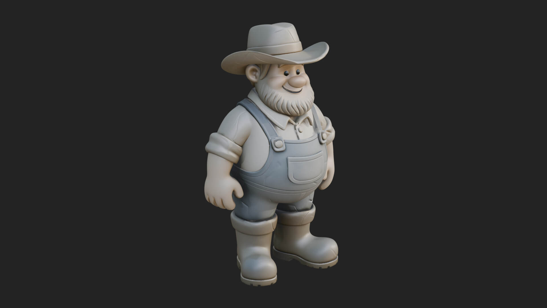 Farmer Man Statue Design 9 3d Print Model 3D Model
