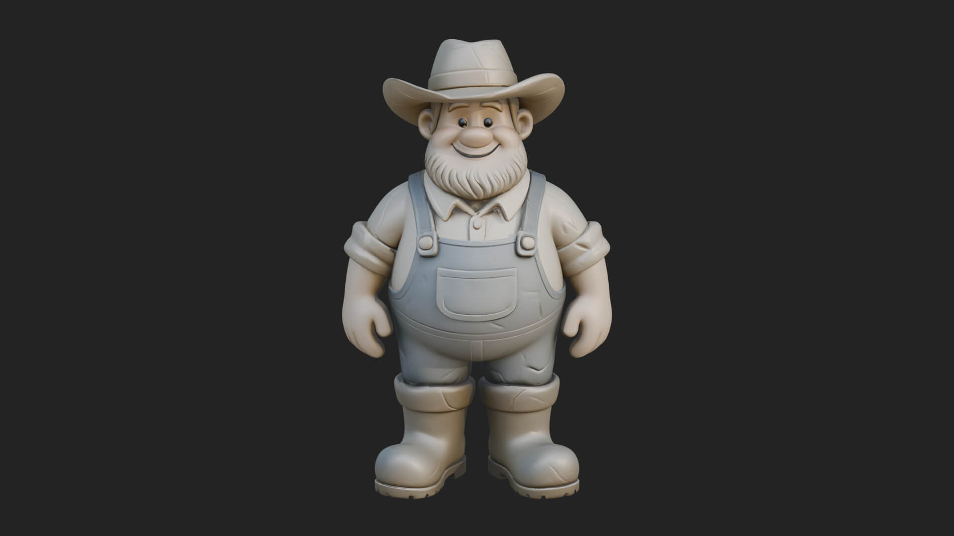 Farmer Man Statue Design 9 3d Print Model 3D Model