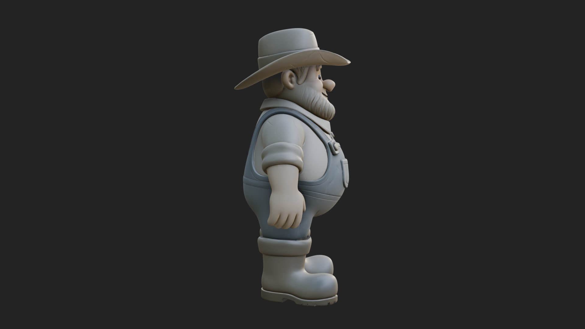 Farmer Man Statue Design 9 3d Print Model 3D Model