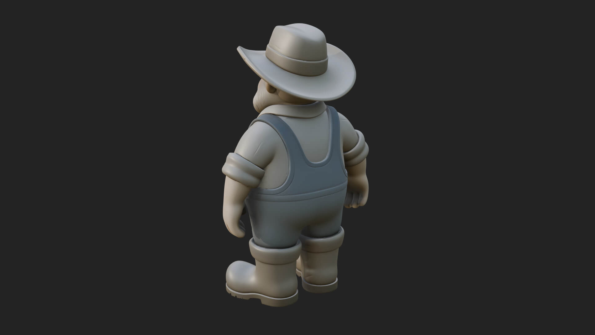 Farmer Man Statue Design 9 3d Print Model 3D Model