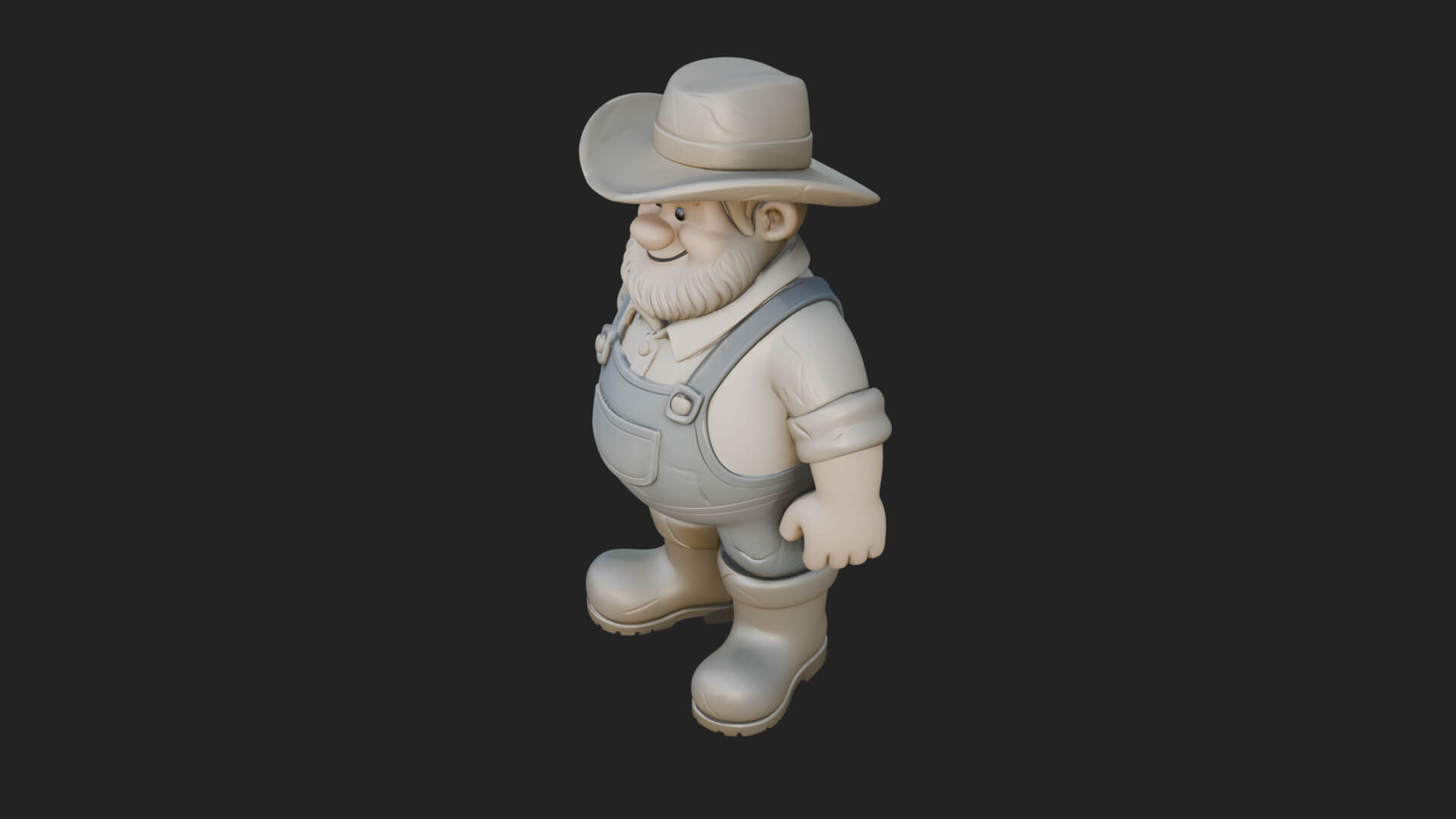 Farmer Man Statue Design 9 3d Print Model 3D Model