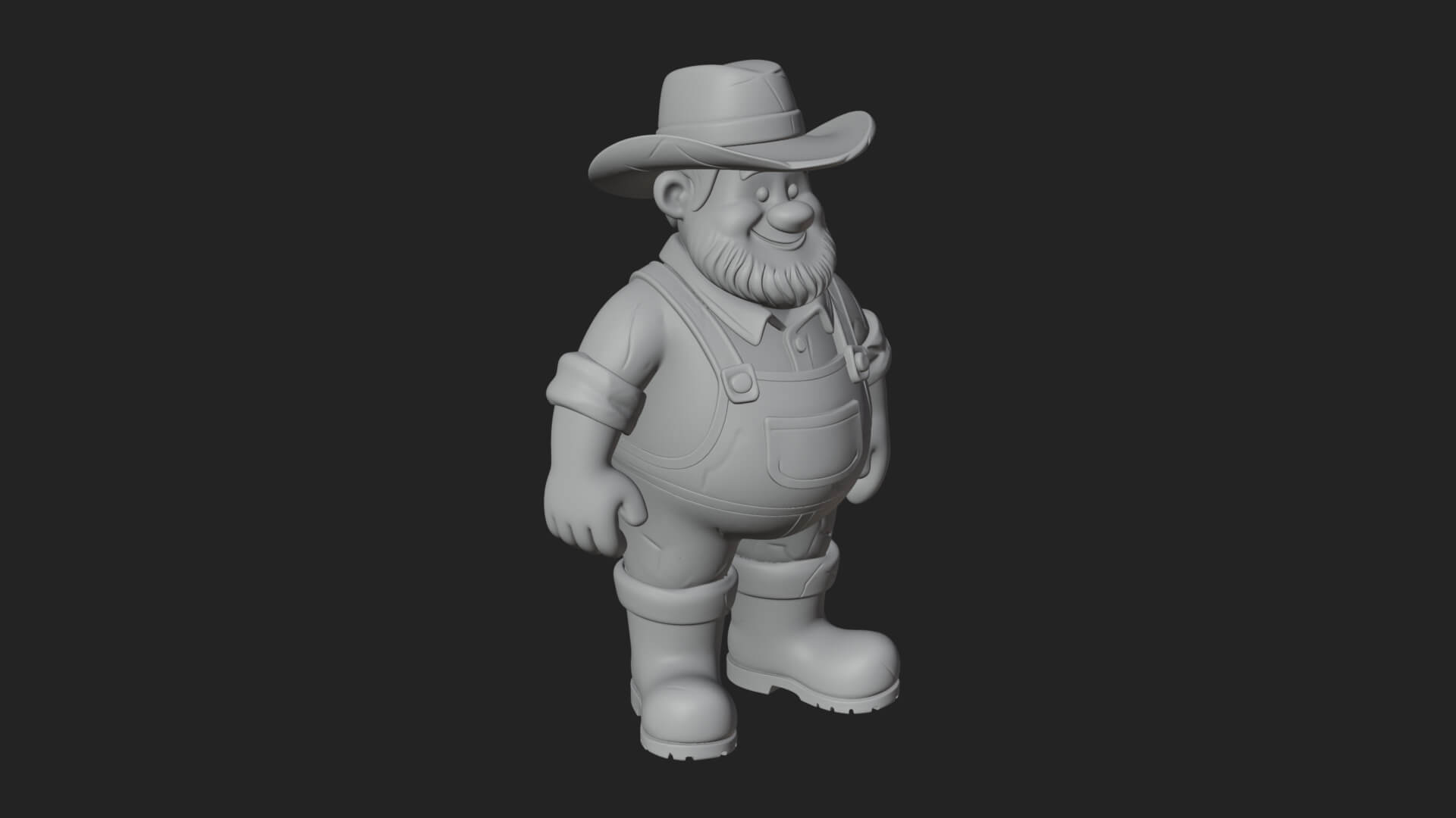 Farmer Man Statue Design 9 3d Print Model 3D Model