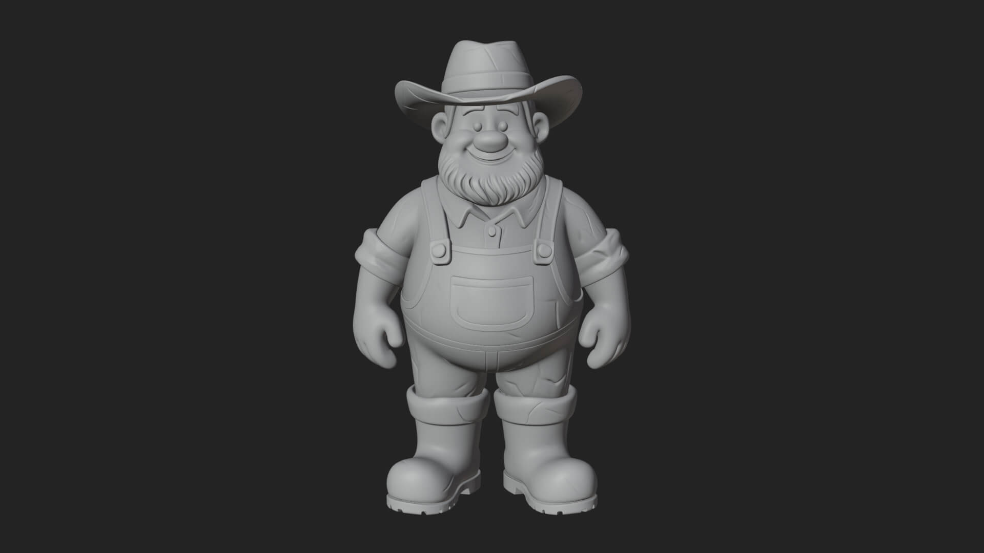 Farmer Man Statue Design 9 3d Print Model 3D Model