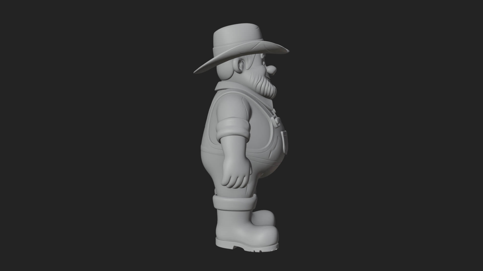 Farmer Man Statue Design 9 3d Print Model 3D Model