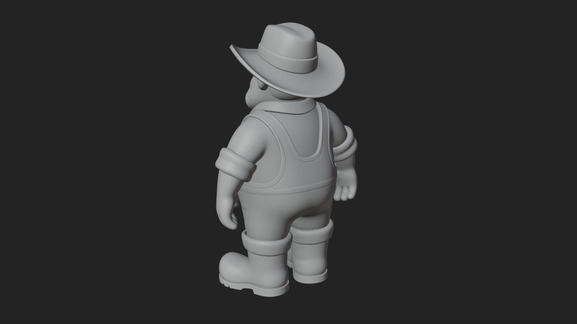 Farmer Man Statue Design 9 3d Print Model 3D Model
