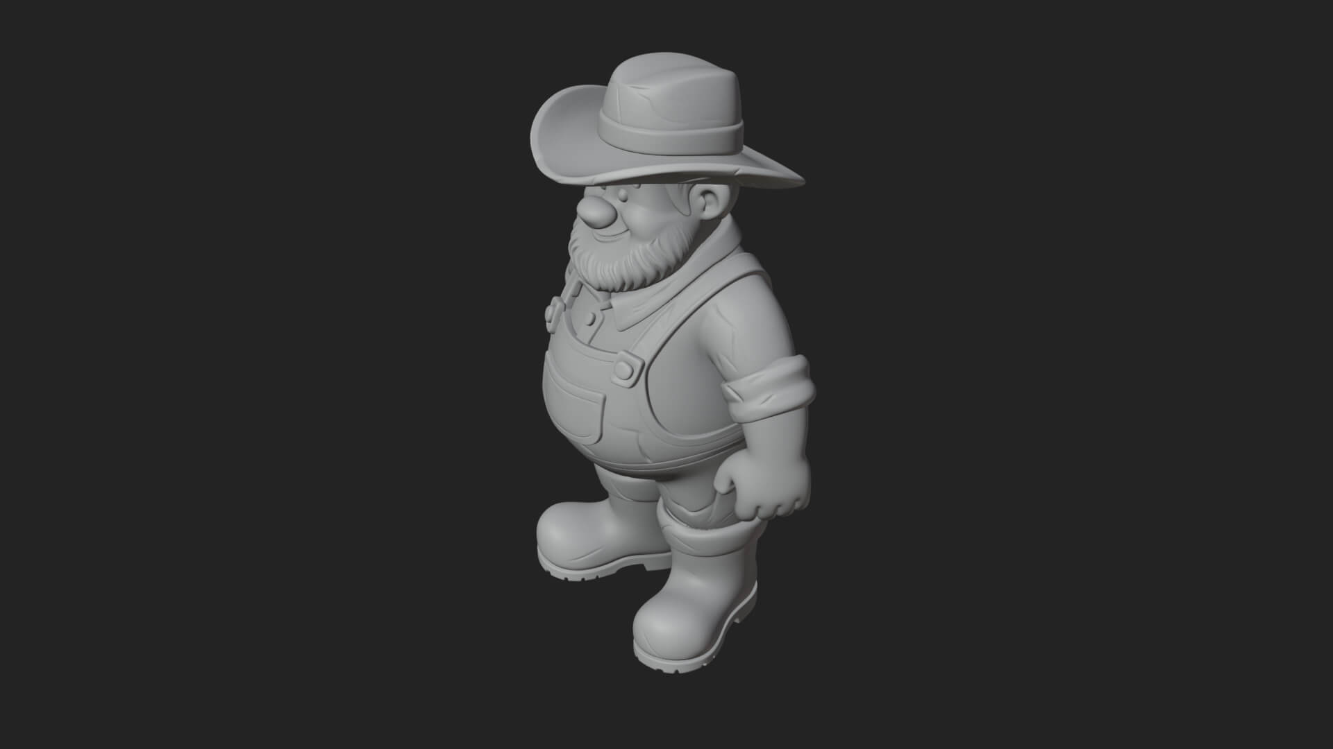 Farmer Man Statue Design 9 3d Print Model 3D Model