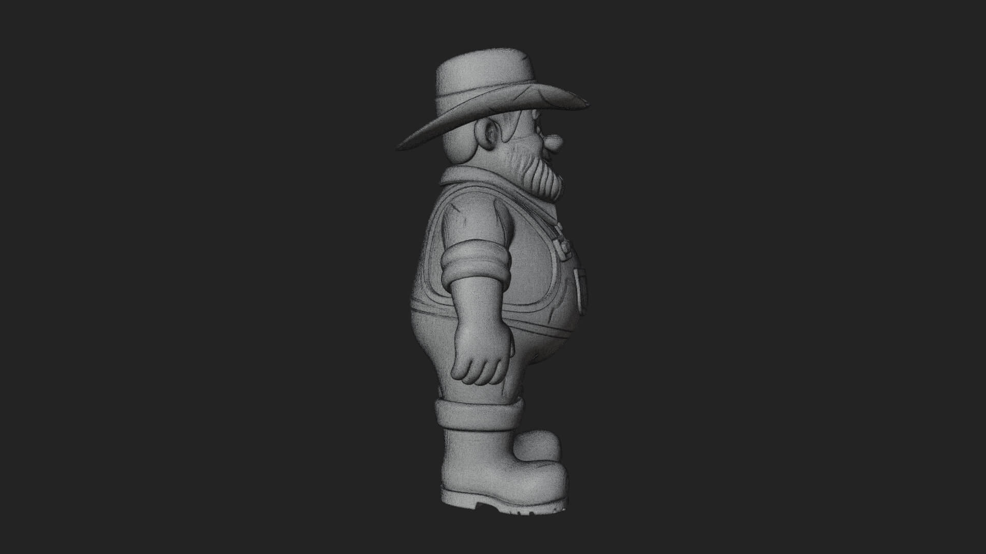 Farmer Man Statue Design 9 3d Print Model 3D Model