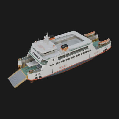 Ferry Ship Model Design 1 3D Print Model