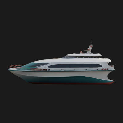 Ferry Ship Model Design 2 3D Print Model