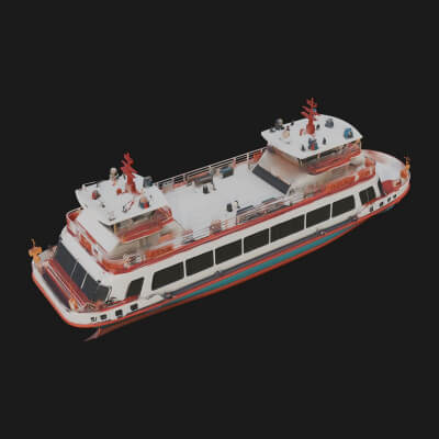 Ferry Ship Model Design 4 3D Print Model