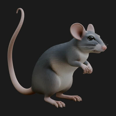 Field Mouse Statue Design 1 3D Print Model