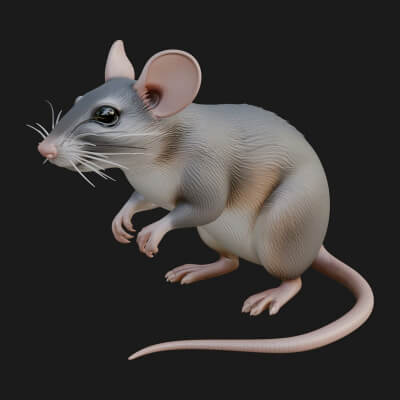 Field Mouse Statue Design 10 3D Print Model