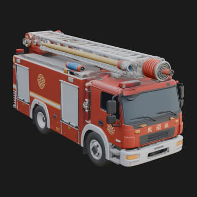 Fire Engine Model Design 1 3D Print Model