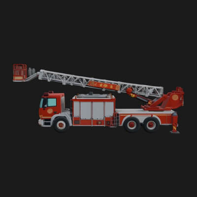 Fire Engine Model Design 10 3D Print Model