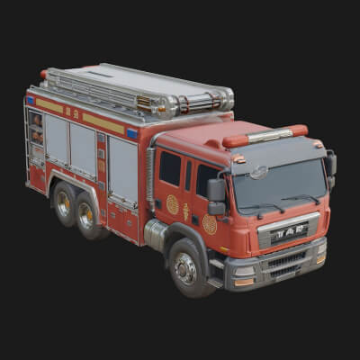 Fire Engine Model Design 11 3D Print Model