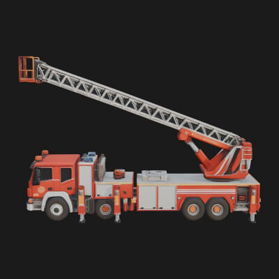 Fire Engine Model Design 12 3D Print Model