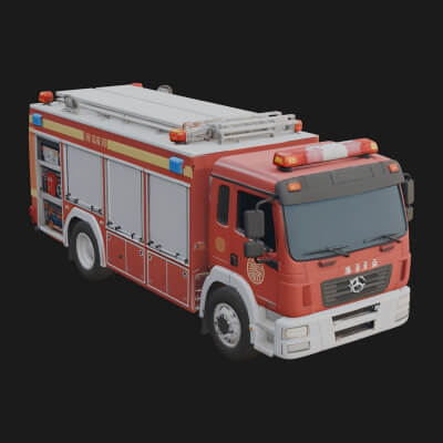 Fire Engine Model Design 17 3D Print Model