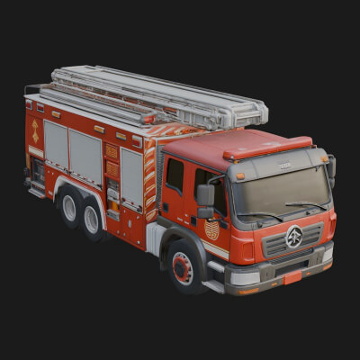 Fire Engine Model Design 18 3D Print Model