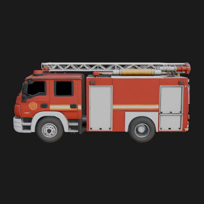 Fire Engine Model Design 19 3D Print Model