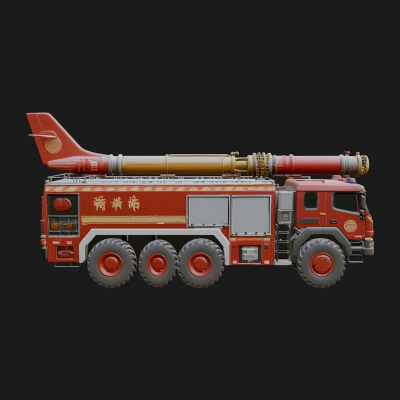 Fire Engine Model Design 20 3D Print Model