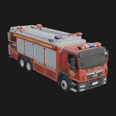 Fire Engine Model Design 23 3D Print Model