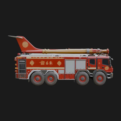 Fire Engine Model Design 4 3D Print Model