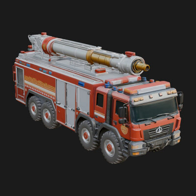 Fire Engine Model Design 6 3D Print Model