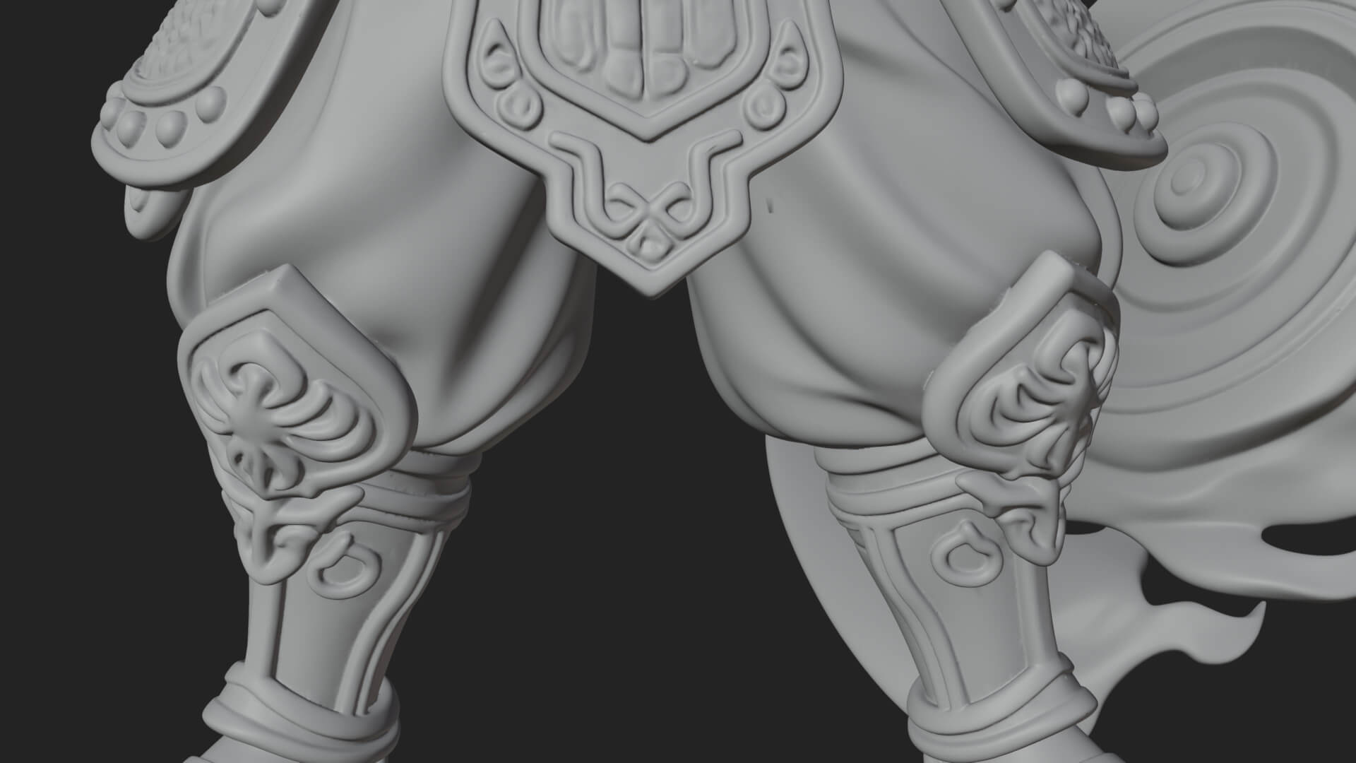 Fire Ring Boy Deity Statue Design 3 3D Print Model 3D Model