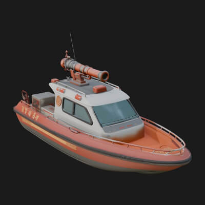 Fireboat Model Design 2 3D Print Model