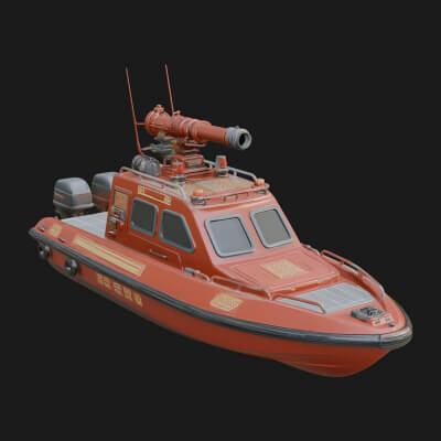 Fireboat Model Design 3 3D Print Model