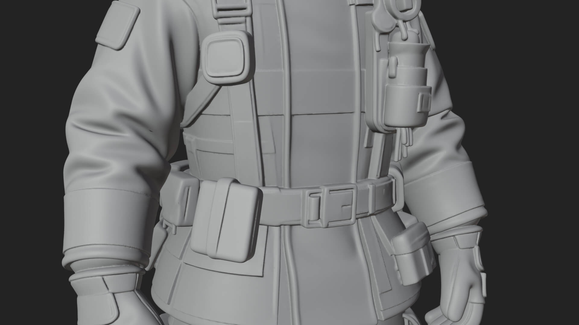 Firefighter Man Statue Design 4 3D Print Model 3D Model