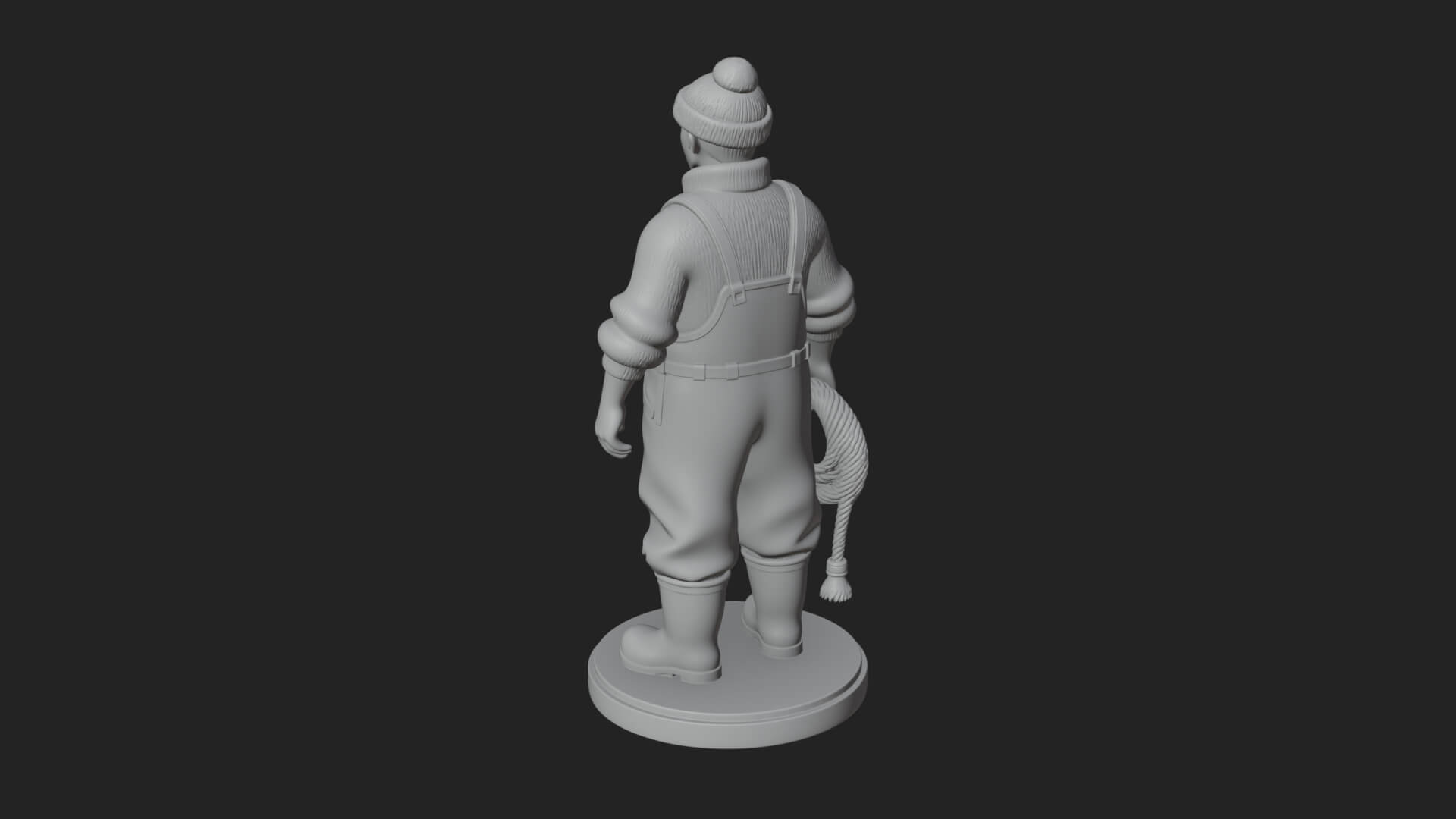 Fisherman Man Statue Design 6 3D Print Model 3D Model
