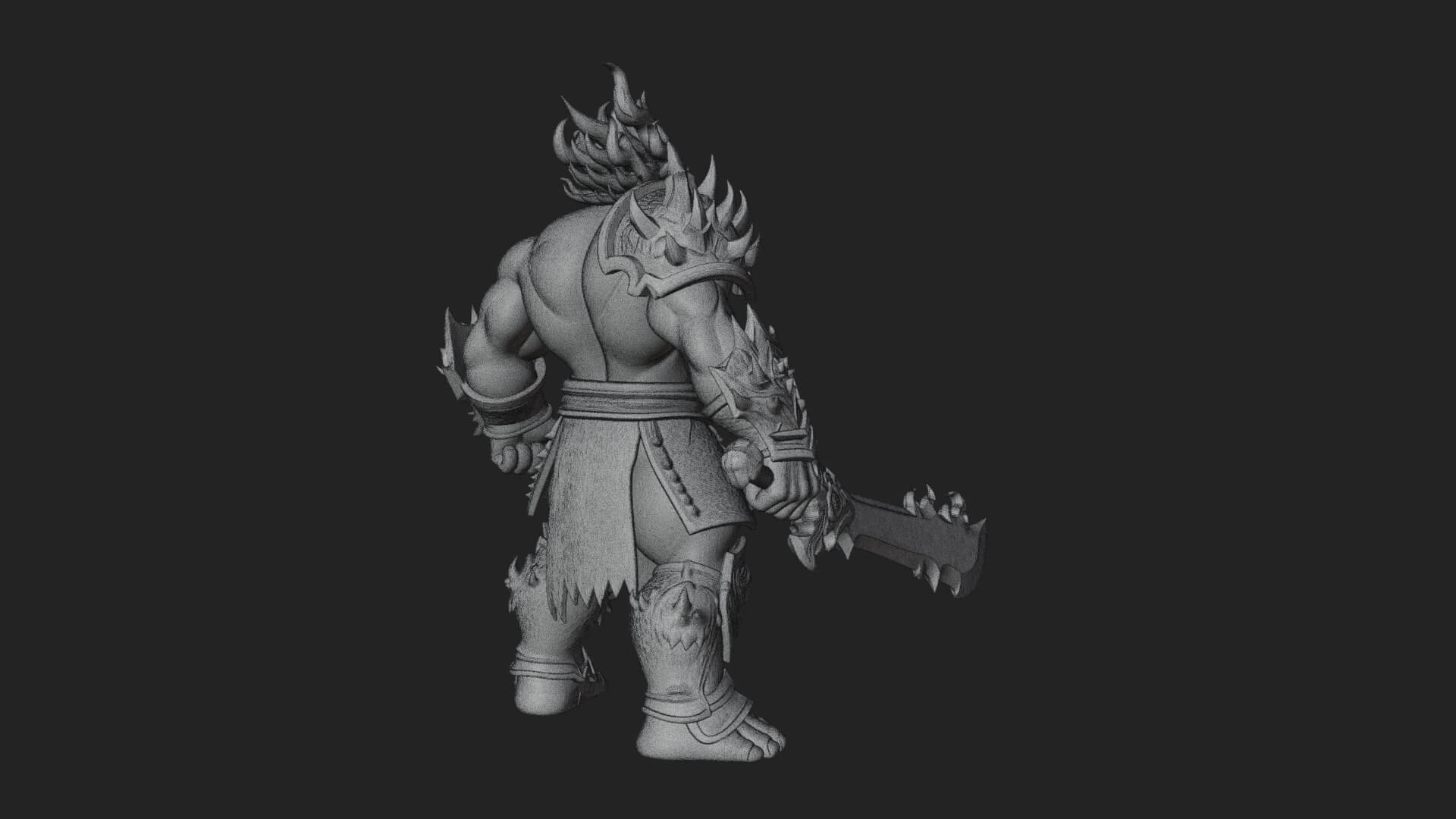 Flame Armored Demon Statue Design 2 3D Print Model 3D Model