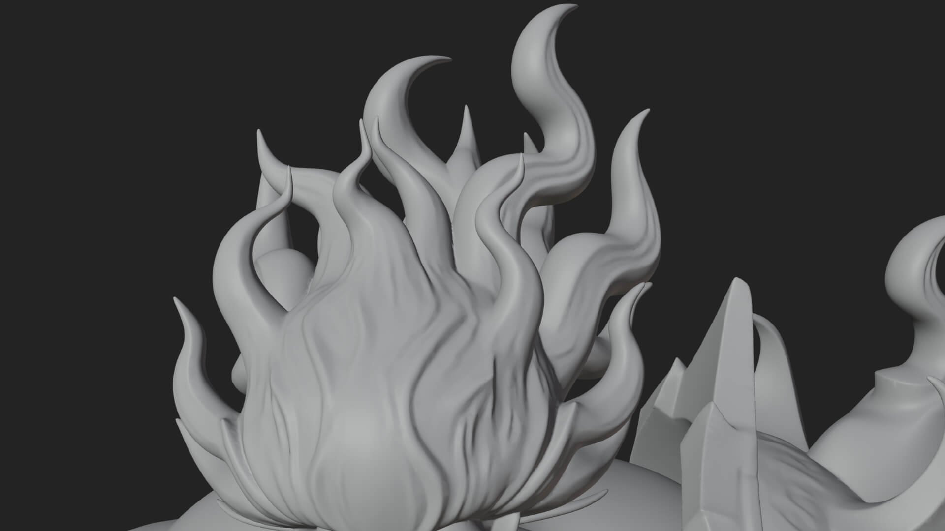 Flame Armored Demon Statue Design 3 3D Print Model 3D Model