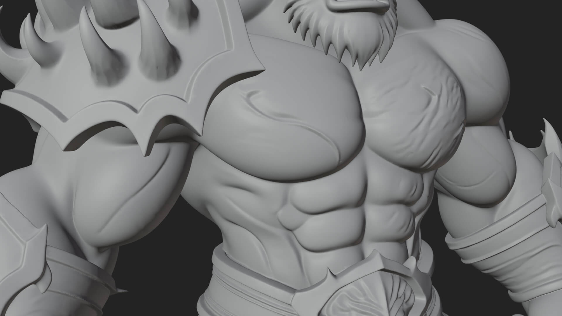 Flame Armored Demon Statue Design 4 3D Print Model 3D Model