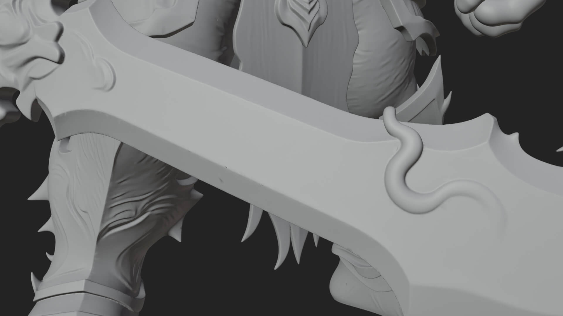 Flame Armored Demon Statue Design 4 3D Print Model 3D Model