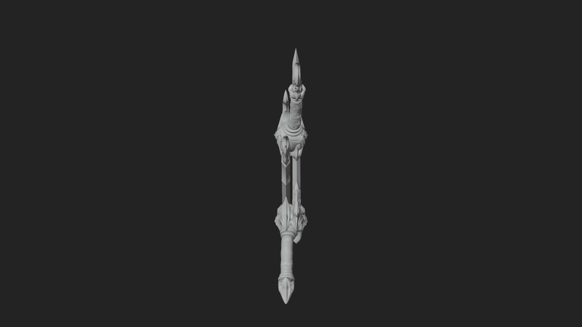 Flame Blade Sword Pair Model Design 1 3D Print Model 3D Model
