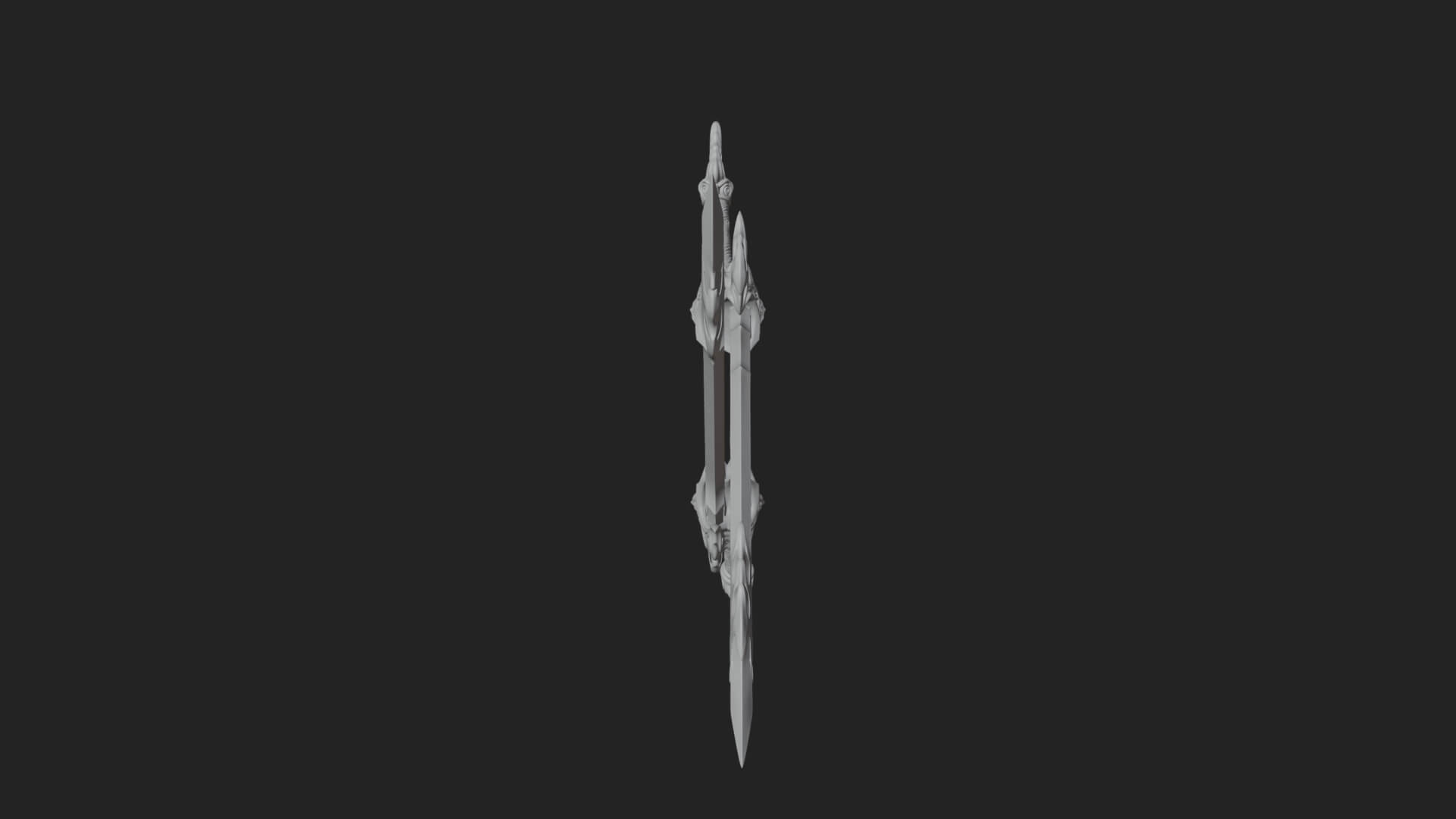 Flame Blade Sword Pair Model Design 1 3D Print Model 3D Model