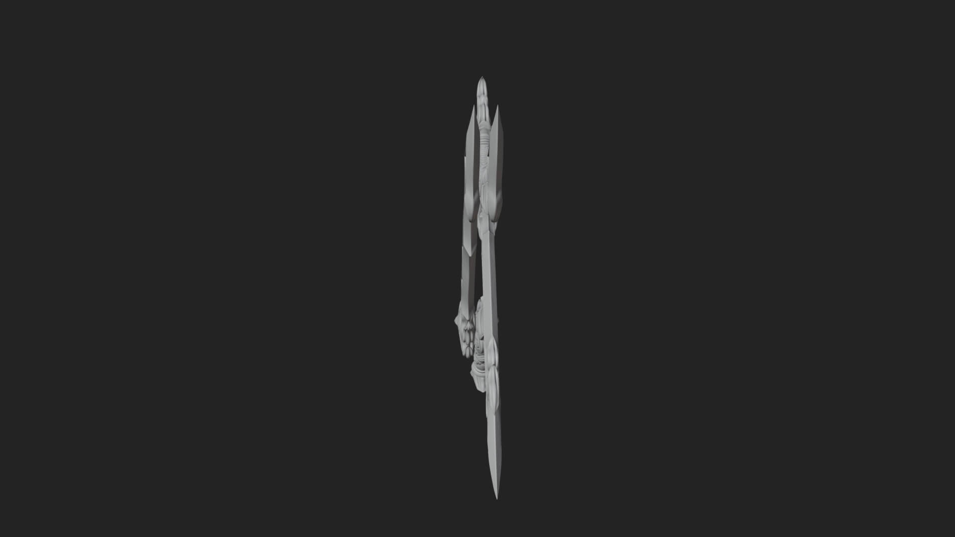 Flame Blade Sword Pair Model Design 2 3D Print Model 3D Model