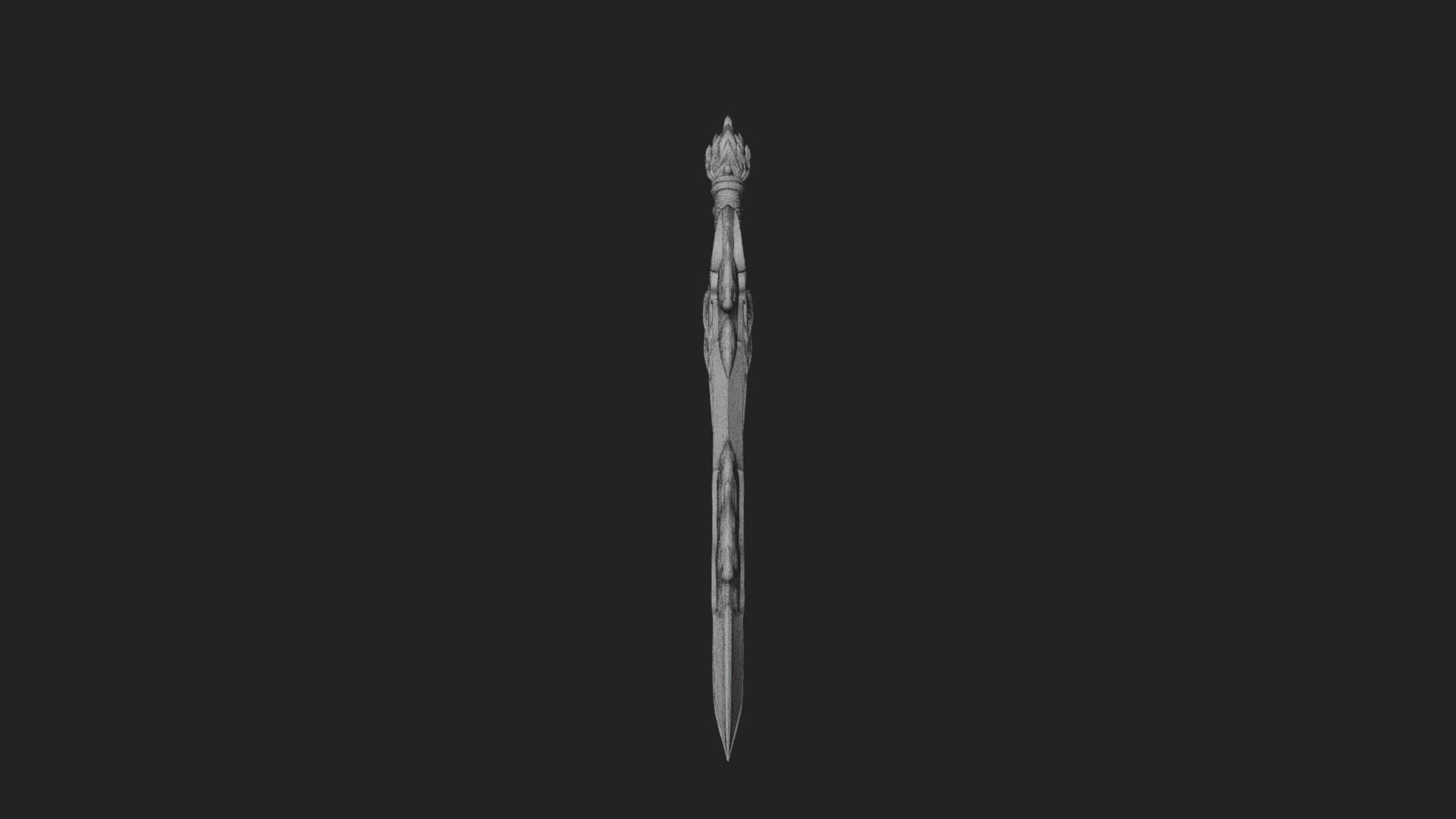 Flame Blade Sword Pair Model Design 4 3D Print Model 3D Model