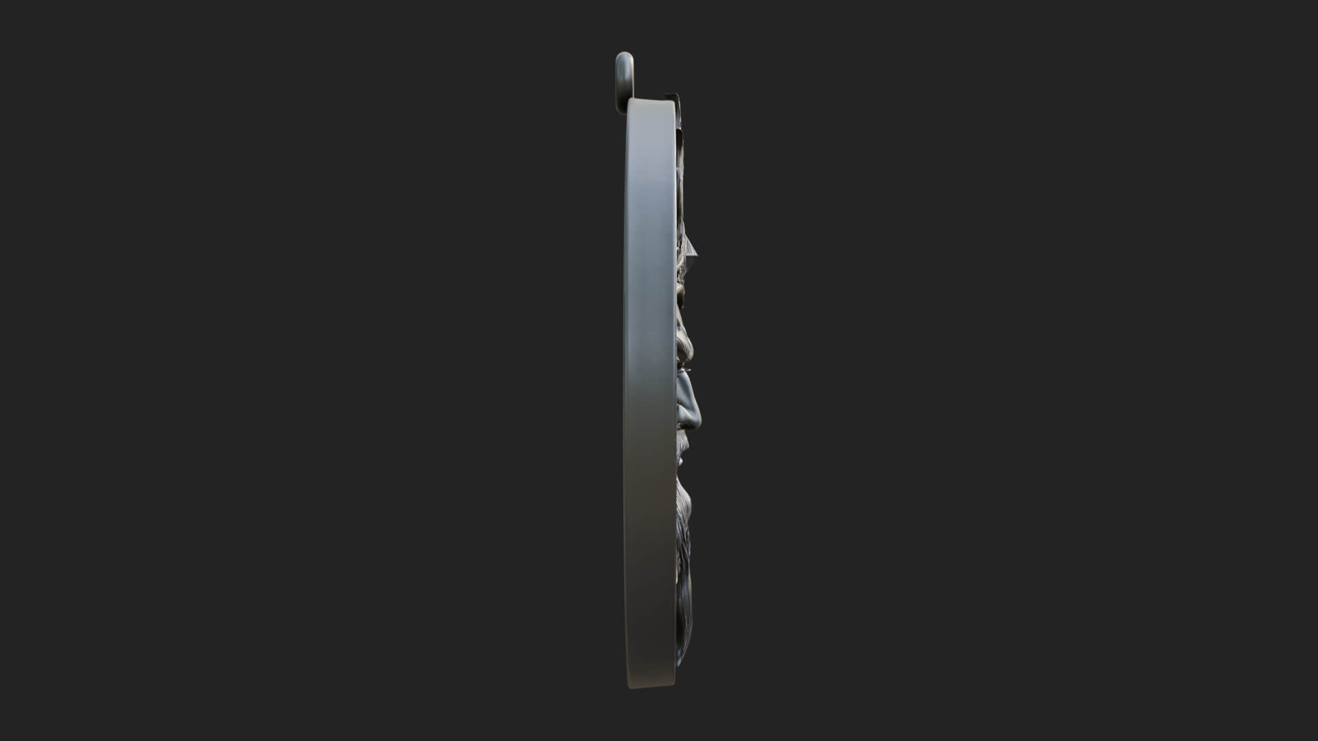 Flame Crown King Oval Plaque Design 1 3D Print Model 3D Model