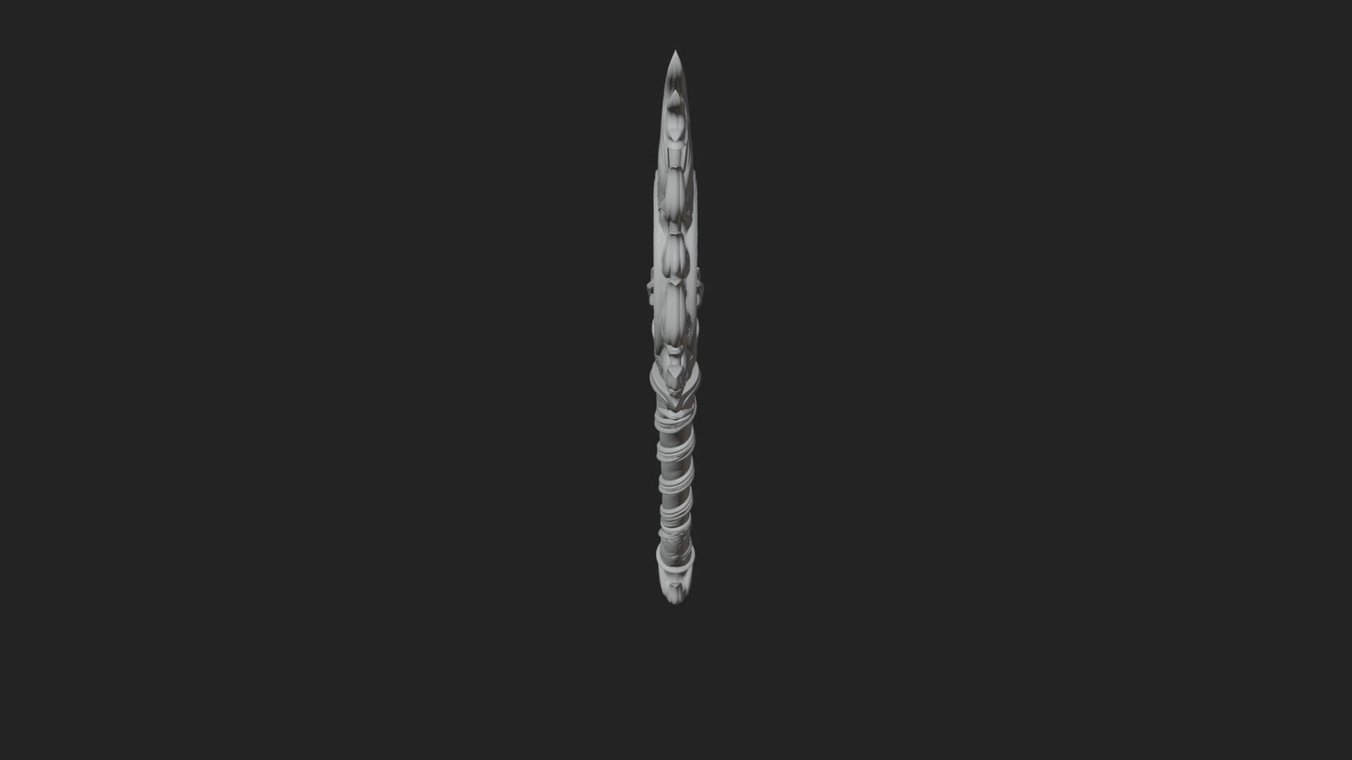 Flame Crowned Staff Model Design 2 3D Print Model 3D Model
