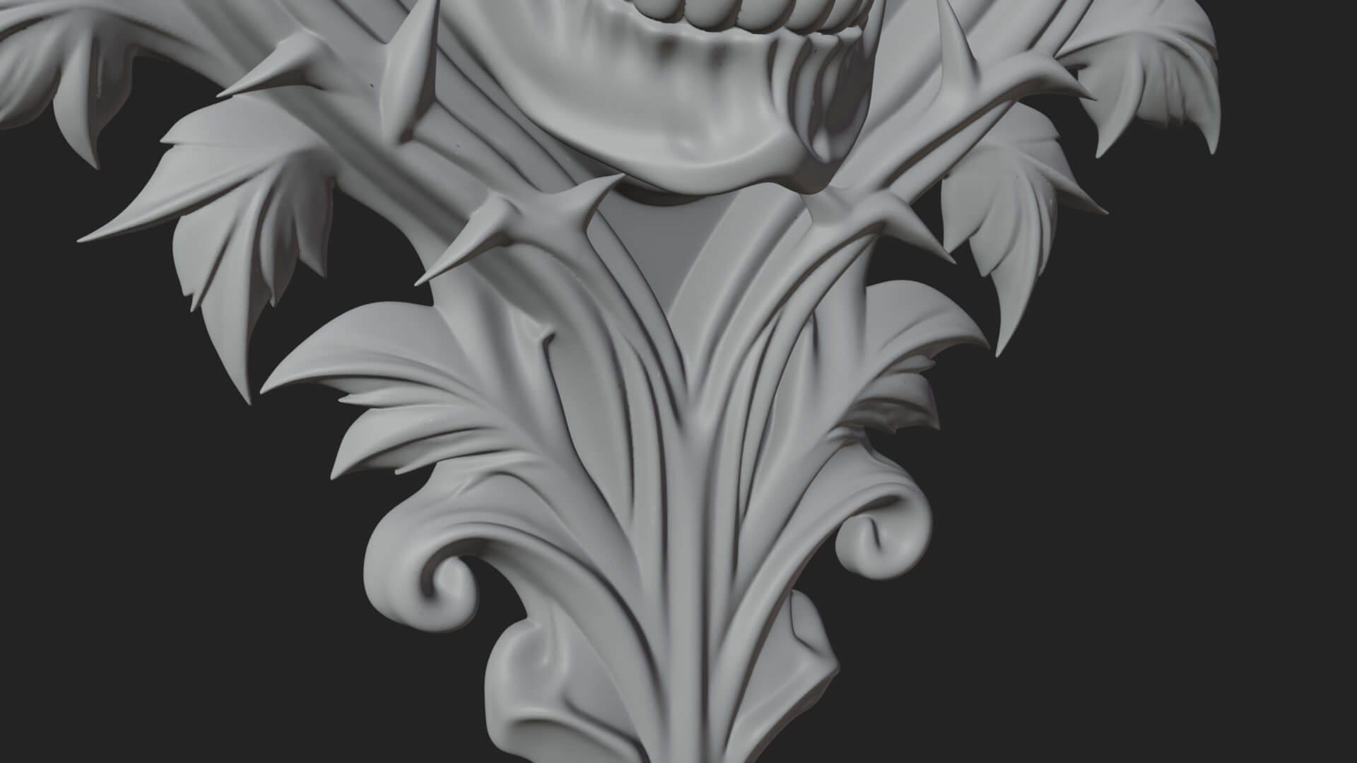 Flame Framed Skull Plaque Design 1 3D Print Model 3D Model