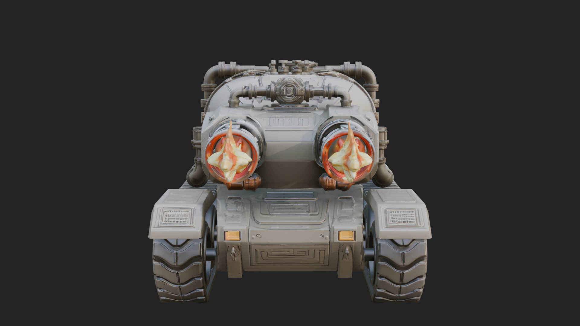 Flame Projector Tank Model Design 2 3D Print Model 3D Model